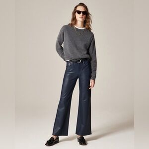 NWT J. Crew Charley Kickout cropped pant in faux leather